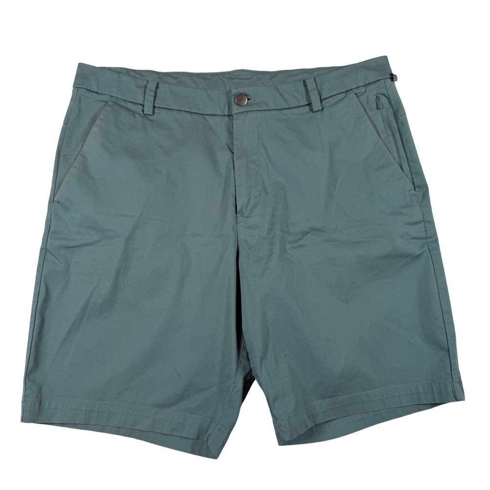 Lululemon ABC Classic-Fit Warpstreme Golf Casual 9" Shorts Green/Blue Size 34